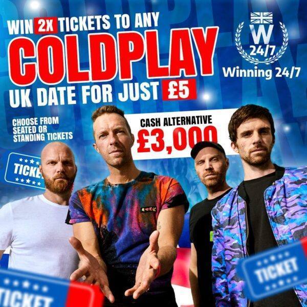 Win 2x Coldplay Tickets To Any UK Show + 3x £50 Instant Wins!